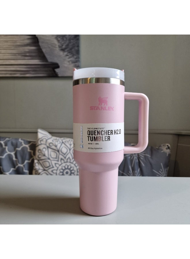 Stanley Quencher H2.0 FlowState Tumbler 40oz – Pink 2.0 – Vacuum Insulated Stainless Steel Cup with Lid & Straw for Water, Coffee, Iced Tea, Smoothies – Leak Resistant, Reusable, Car Cup Holder Friendly - Image 5