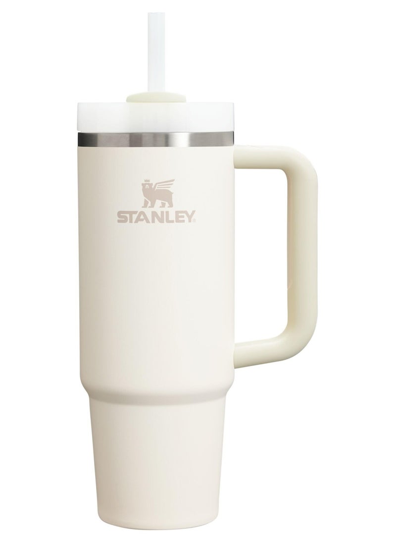 Stanley - Stanley Quencher H2.0 FlowState Stainless Steel Vacuum Insulated Tumbler with Lid and Straw for Water, Iced Tea or Coffee, Smoothie and More, Cream 2.0, 40oz - Image 1