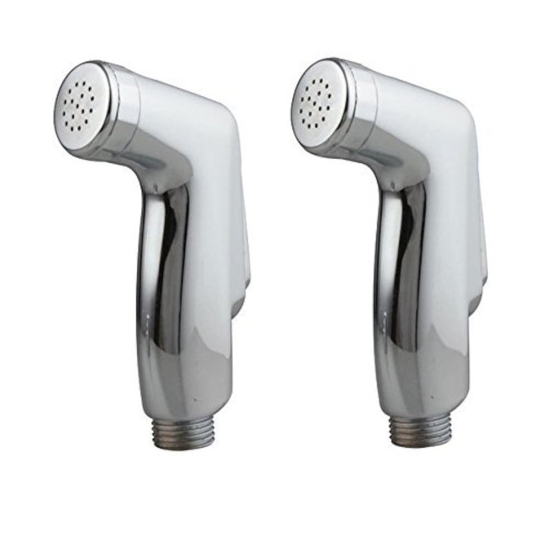 10x ABS Plastic & steel Chrome finish Health Faucet Star Gun/Head Set of Two - 2, Silver - Image 5