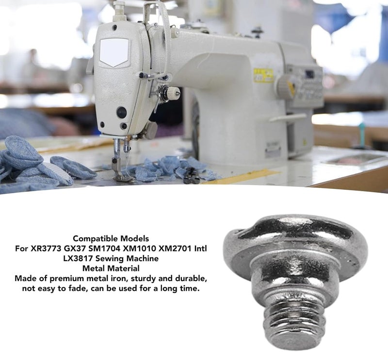 ANGGREK Sewing Machine Needle Plate Screw, Iron Needle Plate Screw Replacement Easy to Install for XM1010 for GX37 - Image 5