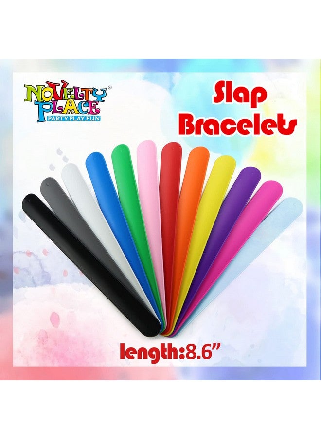 نوفيلتي بليس أساور سيليكون بألوان قوس قزح من Novelty Place، حزام معصم للحفلات، 12 لونًا من السيليكون للمراهقين والأطفال في الفصول الدراسية، هدية جائزة، زي حفلات (عبوة من 12 قطعة) - Image 3