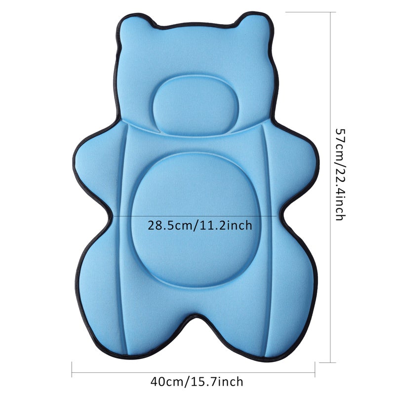 Ihaapsi Infant Baby Bath Cushion,Fits Inside Most Baby Bathtubs, Breathable Soft Baby Bath Support Seat,Baby Bath Pad Bath Pillow for Bathtub,Newborn Bath Mat with 4 Suction Cups (Blue) - Image 2
