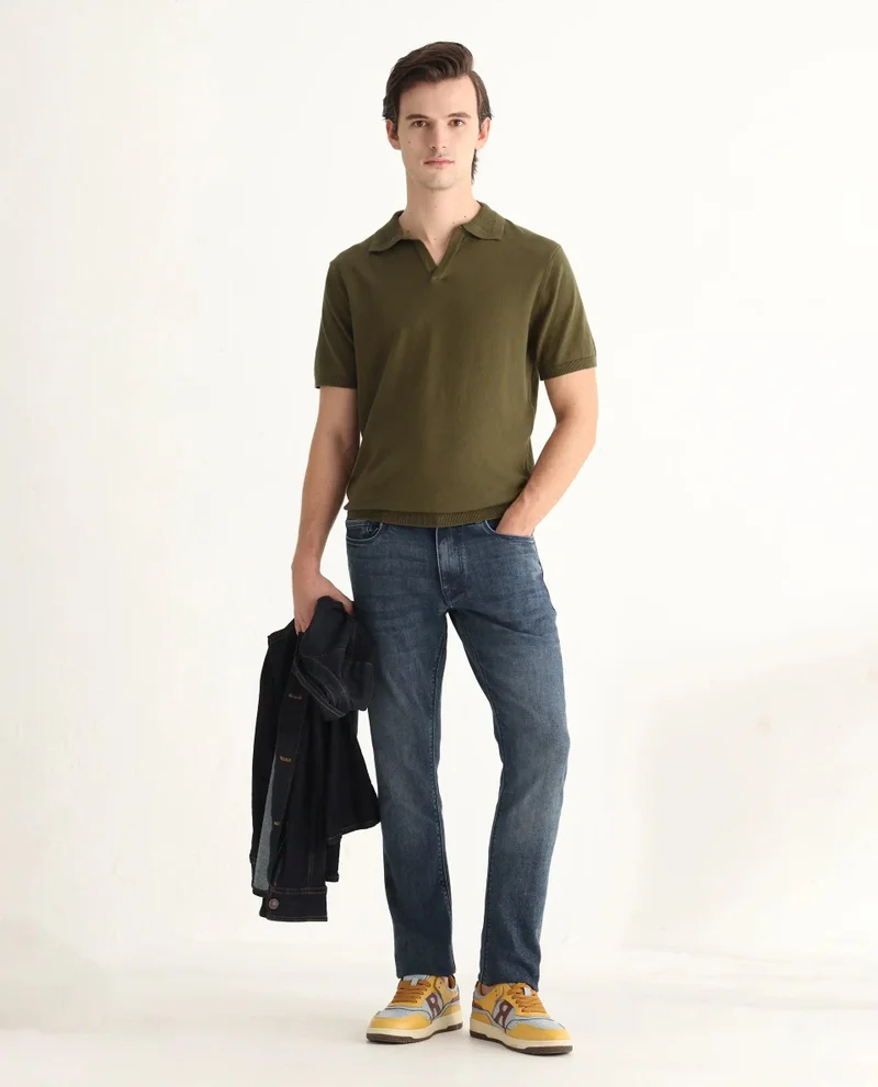 Rare Rabbit Men's Regular Fit Plain Polo
