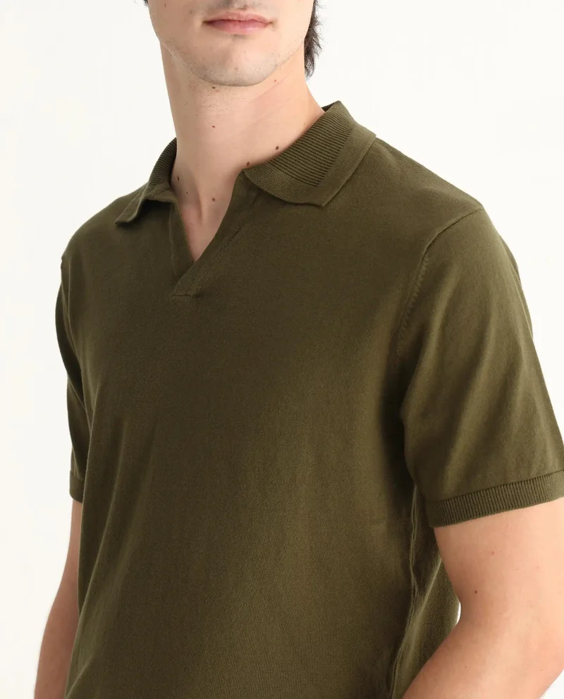 Rare Rabbit Men's Regular Fit Plain Polo