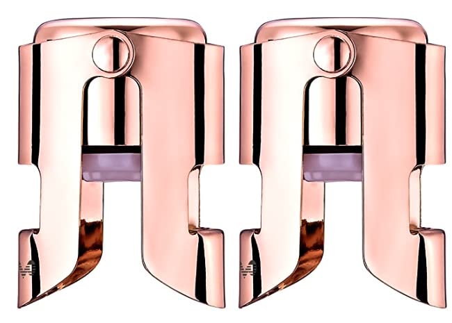 OWO Champagne Bottle Stoppers Stainless Steel Reusable Champagne Cork  Saver Stopper Leak Proof Prosecco  Sparkling Wine Plug Bubble Retention ProtectionRosegold 2 Pack