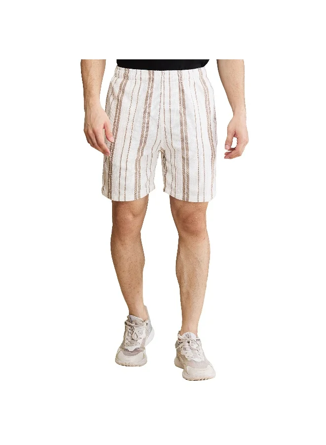 بيينغ هيومان Mens Beige Slim Fit Shorts