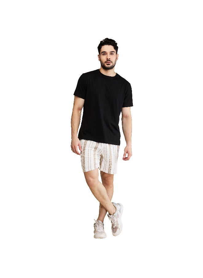 Being Human Mens Beige Slim Fit Shorts - Image 2