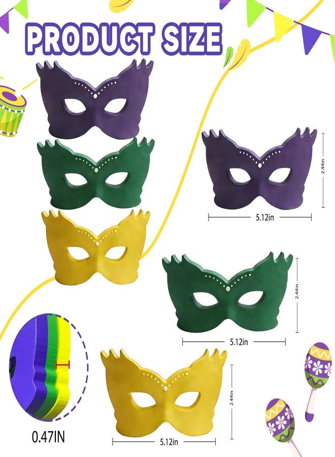 SNILOAW Cute Table Signs Decorations Indoor (Mardi Gras Masks) - Image 2