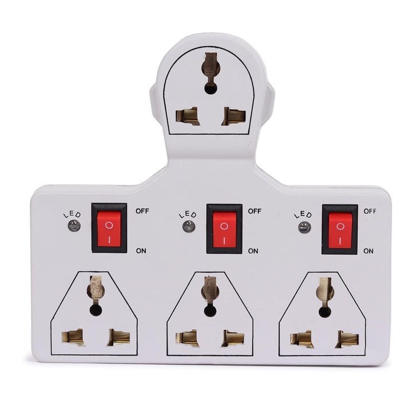 Digway Digway 4 Universal Socket 3 Switch Multi Plug Extension BoardMultiplug  - Image 1