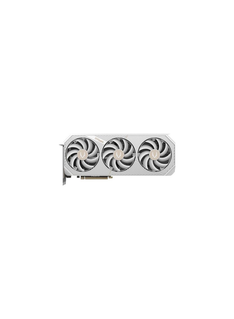 زوتاك بطاقة الرسوميات GAMING GeForce RTX 5080 SOLID OC سعة 16 جيجابايت GDDR7، 10752 نواة CUDA، PCIe 5.0 x16، تردد تعزيز 2640 ميجاهرتز، نظام تبريد IceStorm 3.0، غرفة بخار، مراوح BladeLink، DLSS 4، تتبع الأشعة، 3.5 فتحة، 360 واط TDP، 3x DisplayPort 2.1b، 1x HDMI 2.1b، SPECTRA 2.0 RGB، ثنائي BIOS، لوحة خلفية معدنية، دعامة دعم GPU، جاهز للواقع الافتراضي، ألعاب بدقة 4K، تصميم أبيض | ZT-B50800Q-10P - Image 2