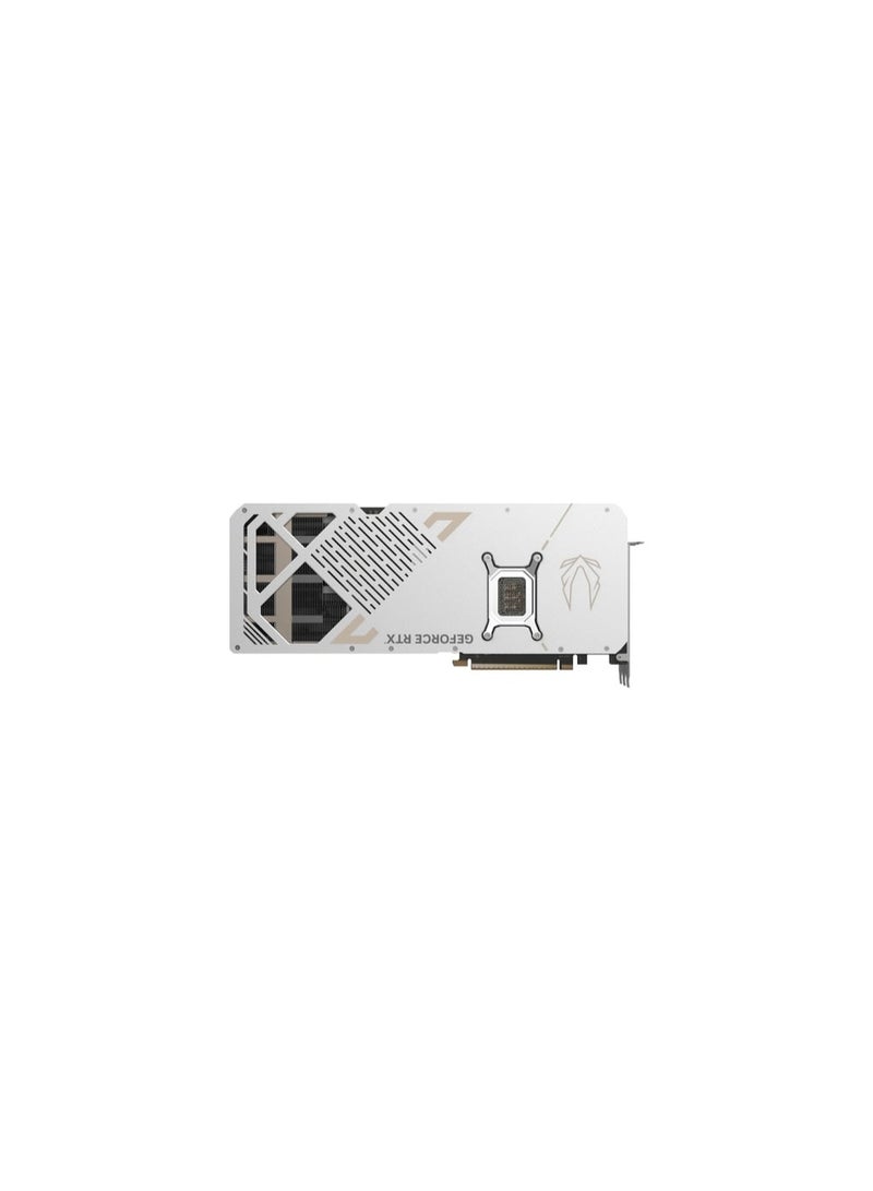 زوتاك بطاقة الرسوميات GAMING GeForce RTX 5080 SOLID OC سعة 16 جيجابايت GDDR7، 10752 نواة CUDA، PCIe 5.0 x16، تردد تعزيز 2640 ميجاهرتز، نظام تبريد IceStorm 3.0، غرفة بخار، مراوح BladeLink، DLSS 4، تتبع الأشعة، 3.5 فتحة، 360 واط TDP، 3x DisplayPort 2.1b، 1x HDMI 2.1b، SPECTRA 2.0 RGB، ثنائي BIOS، لوحة خلفية معدنية، دعامة دعم GPU، جاهز للواقع الافتراضي، ألعاب بدقة 4K، تصميم أبيض | ZT-B50800Q-10P - Image 4