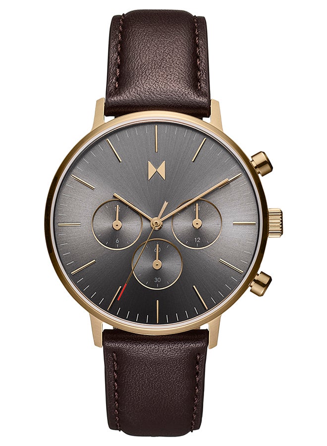 MVMT Men's Analog Round Shape Leather Wrist Watch 28000281-D - 42 Mm - Image 1