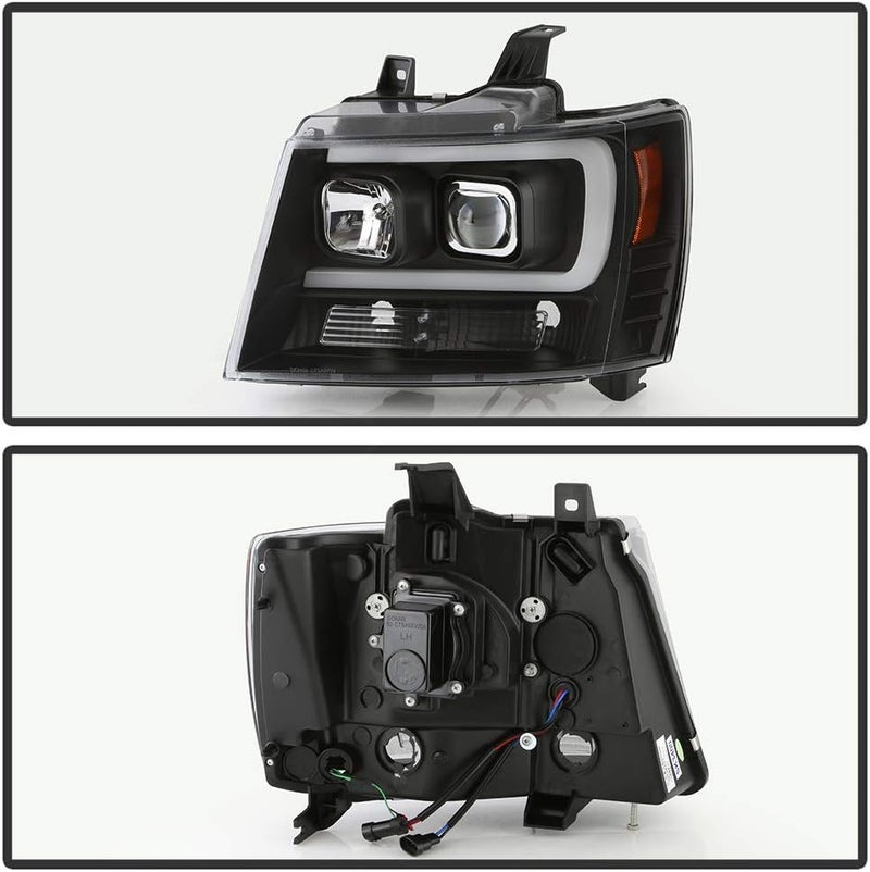 ACANII Black Edition LED DRL Projector Headlights for 2007-2014 Chevy Suburban Tahoe Avalanche - Image 2