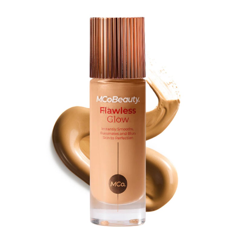 MCoBeauty Flawless Glow Luminous Skin Filter 45 Medium 4in1 Primer Highlighter Foundation Booster Dewy Illuminating Tint Face Makeup with Squalane Vitamin E Vegan Cruelty Free - Image 3