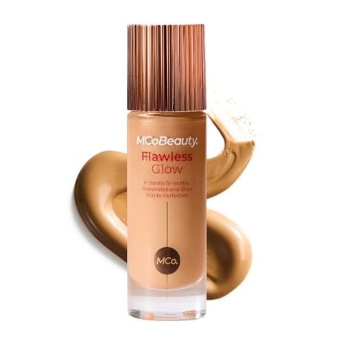 MCoBeauty Flawless Glow Luminous Skin Filter 45 Medium 4in1 Primer Highlighter Foundation Booster Dewy Illuminating Tint Face Makeup with Squalane Vitamin E Vegan Cruelty Free - Image 1