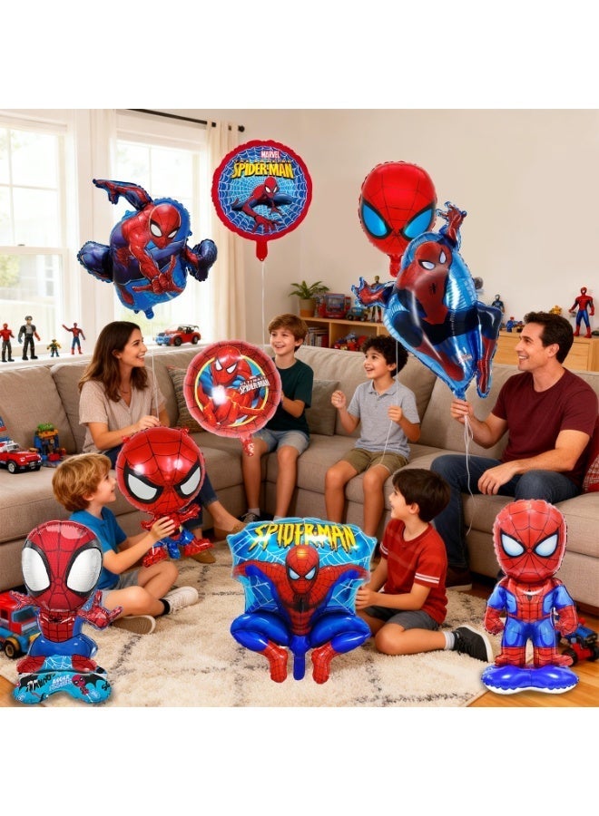 ILovhaprty Spider-Man Foil Balloon Set for Kids – 10 PCS Spider-Man Balloons, Spider-Man Birthday Party Decoration Supplies, Cartoon Superhero Balloons for Party Favors - Image 5