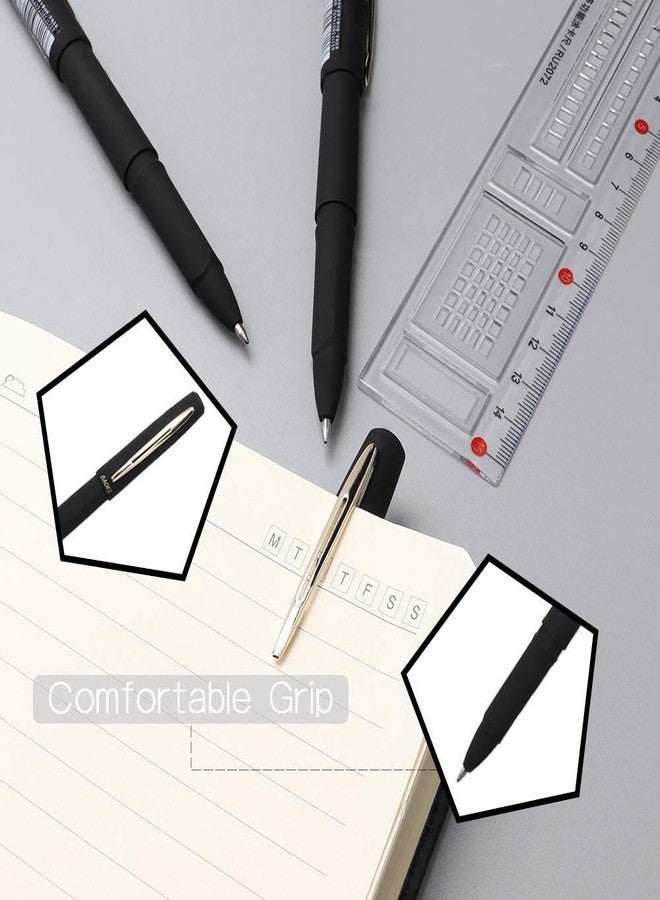 Baoke Set of 12 Roller Gel Ink Pen for office use/Students (Black, 0.7) - Image 3