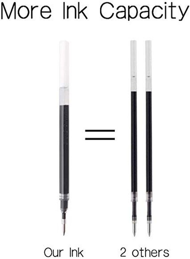 Baoke Set of 12 Roller Gel Ink Pen for office use/Students (Black, 0.7) - Image 5