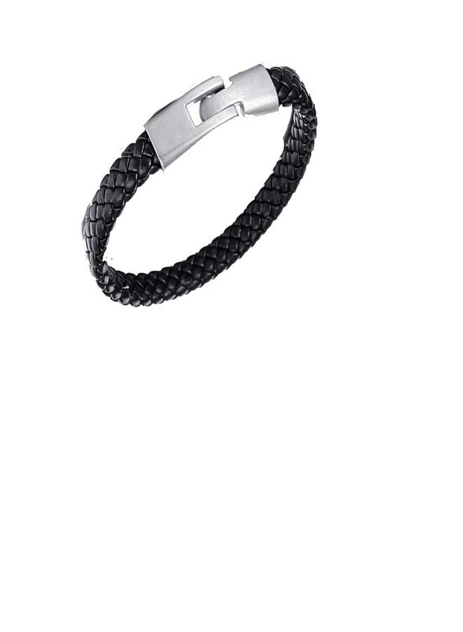ONE POINT COLLECTIONS Leather Band Strand Bracelet For Boys/Men - Image 2