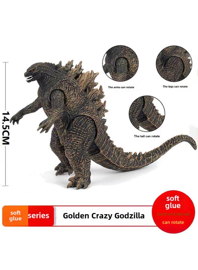 Wholesale/generation Of Nuclear Energy Injection Godzilla Red Lotus Movie Version Of The King Of Monsters Can Be Hand-made Model Toys-Color:small Size-Golden Fury Godzilla ]  - Image 1