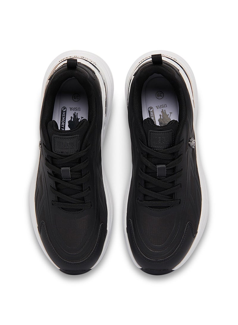 U.S. Polo Assn. Women's Black Low-Top Premium Ramadan Exclusive Sneakers – Metallic Shine, Effortless Elegance! - Image 4