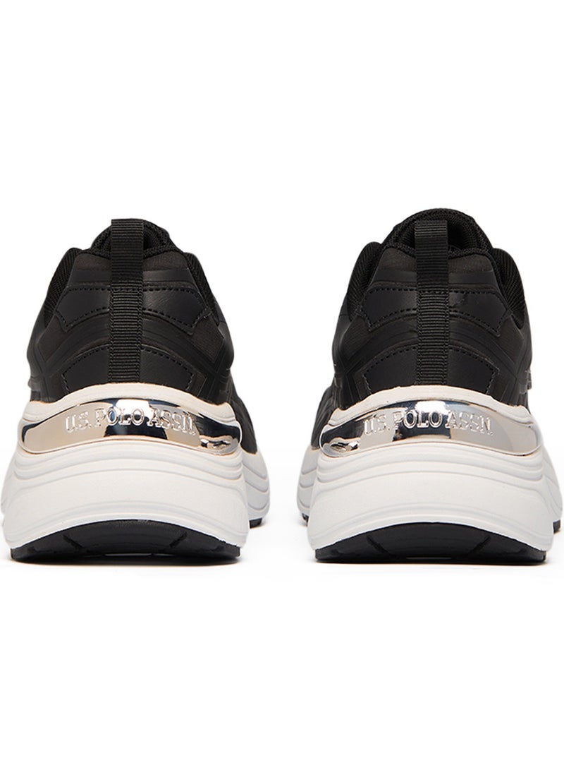 U.S. Polo Assn. Women's Black Low-Top Premium Ramadan Exclusive Sneakers – Metallic Shine, Effortless Elegance! - Image 5
