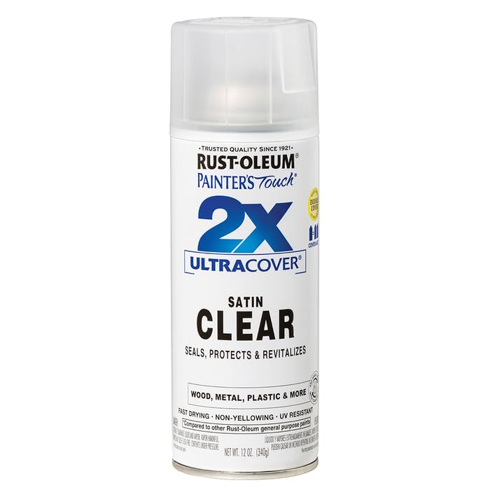Rust-Oleum 249845 Painter's Touch 2X Ultra Cover Spray Paint, 12 oz, Satin Clear - Image 3