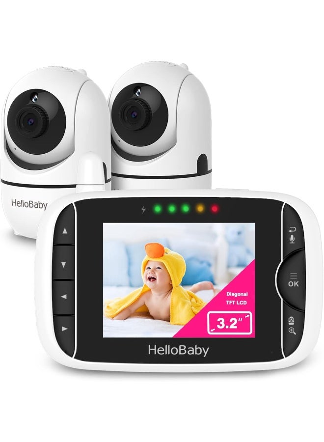 HelloBaby Video Baby Monitor with 2 Cameras and Audio - Image 1