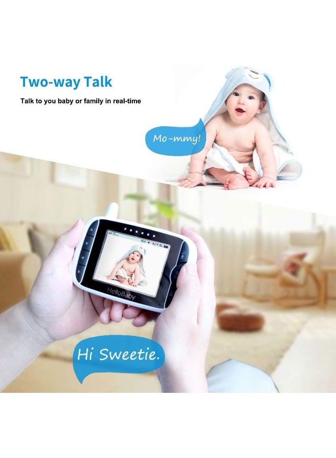 HelloBaby Video Baby Monitor with 2 Cameras and Audio - Image 2