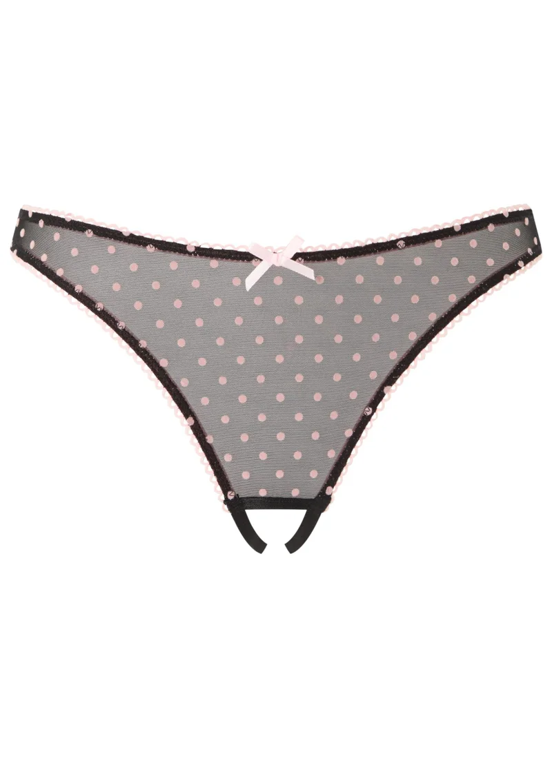 Ann Summers Black/Pink Ann Summers I'm Yours Crotchless Brazilian for Women | Best Price UAE