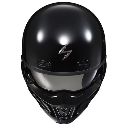 ScorpionEXO Covert X Open Face Half Shell 34 Motorcycle Helmet Comm Ready Speaker Pockets DOT Solid Black Large - Image 3