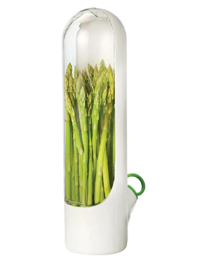 Felli Compact and Elegant Fresh Herb Holder White and Clear 26.2 x 8.8 x 9.4 cm Y1K110164