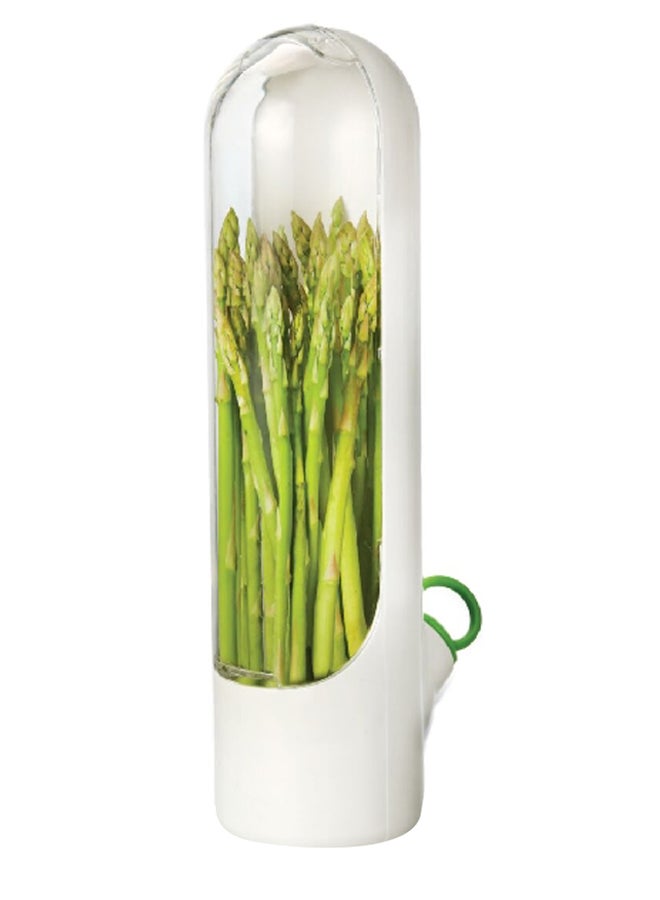 فيلي حامل أعشاب طازجة ومدمج وأنيق وباللون الأبيض والشفاف وبأبعاد 26.2 × 8.8 × 9.4 سم Y1K110164 - Image 1