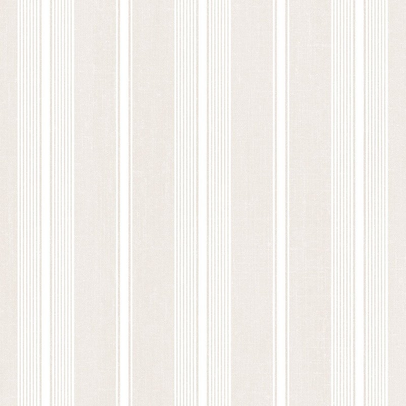 Norwall SD36113 Cushion Stripe Prepasted Wallpaper Beige