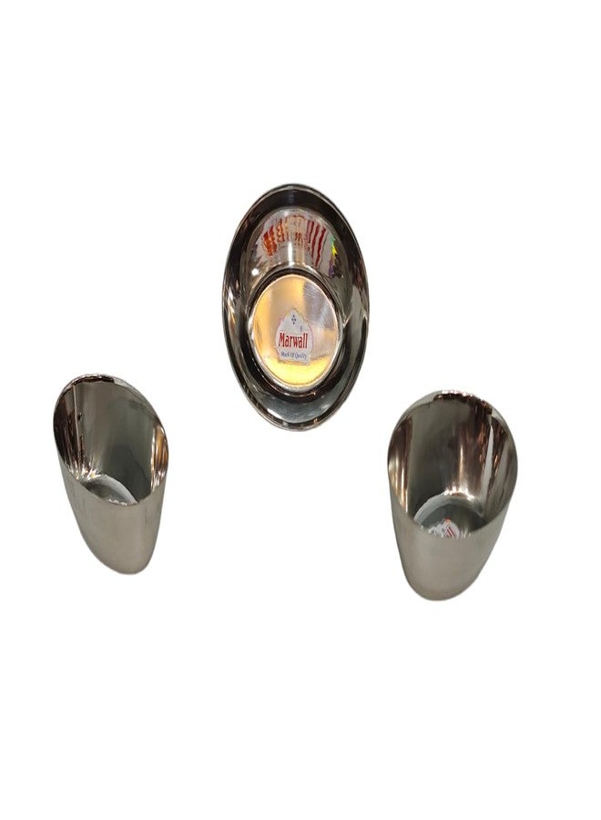 MARWALL Stainless Steel Boat Shape Serving Bowl/Katori/Vati/Set of 6 pcs (100ml) - Image 5