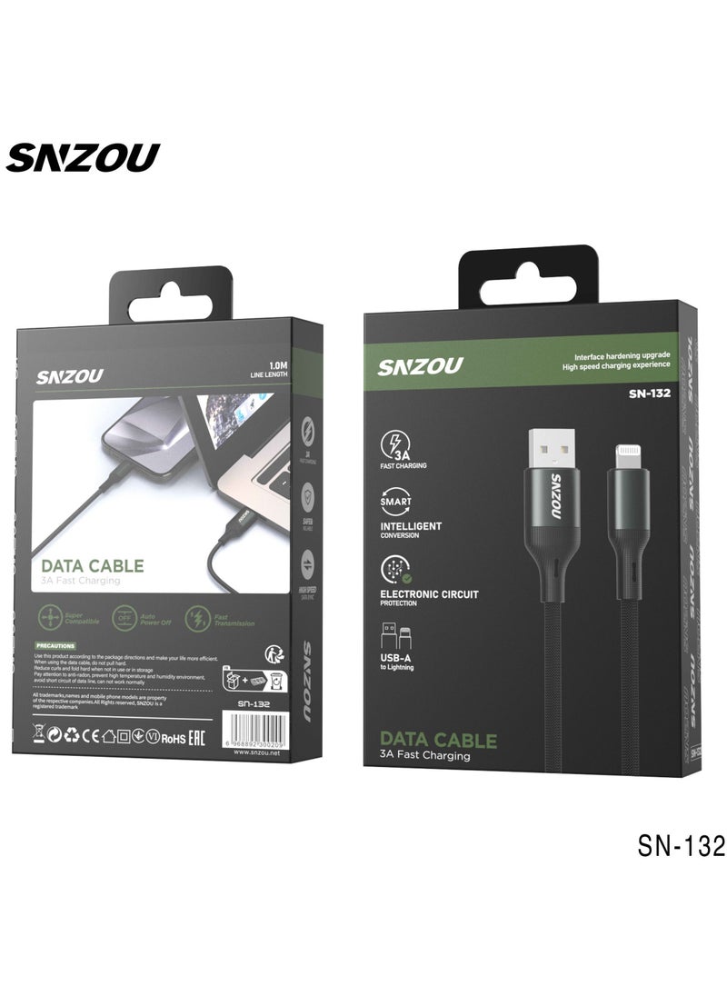 SNZOU - Snzou SmartCharge 3A USB-A to Lightning Cable - Image 1