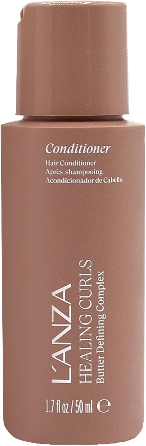 LANZA Healing Curls Butter Conditioner Curly Hair Product for Moisturising and Detangling Velvety Curls with AntiHumidity Moisturisers with Sulphate Free Paraben Free Formula 50ml