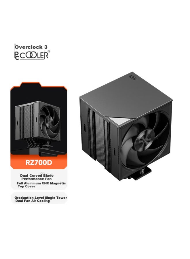 Pccooler Rz700d Metal Black Cpu Air Cooler - Image 1