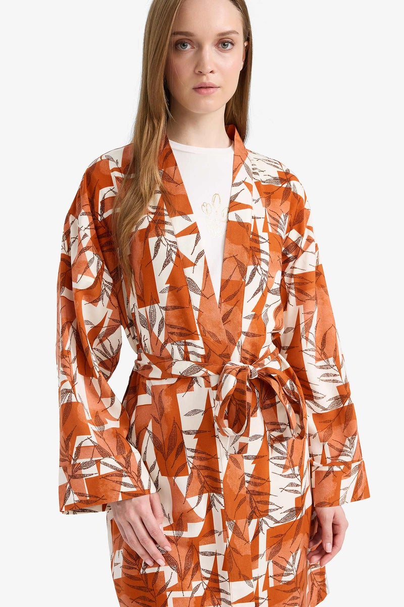 DeFacto Woman Relax Fit Flower Kimono - Image 1