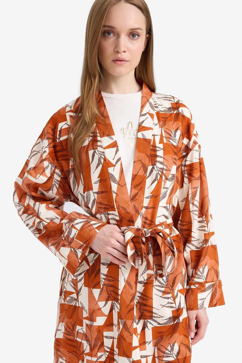 DeFacto Woman Relax Fit Flower Kimono - Image 3