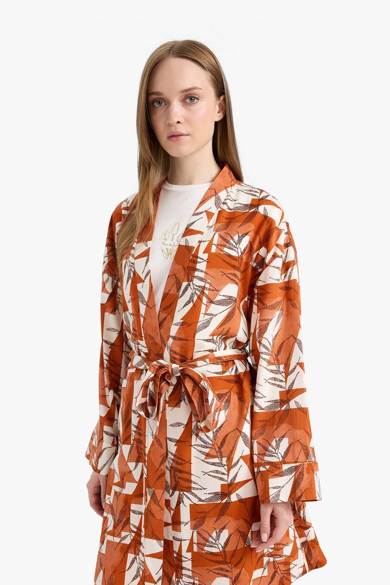 DeFacto Woman Relax Fit Flower Kimono - Image 4