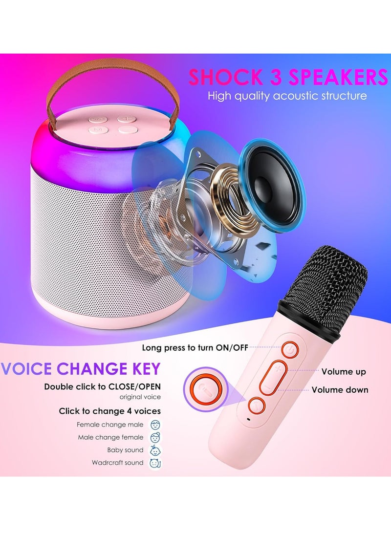 Mini Karaoke Machine with Wireless Microphone for Kids Adults, Portable Bluetooth Speaker Toy for 2-12 Years Old Girls and Boys, Perfect for Birthday Gift and Home Party - Image 5