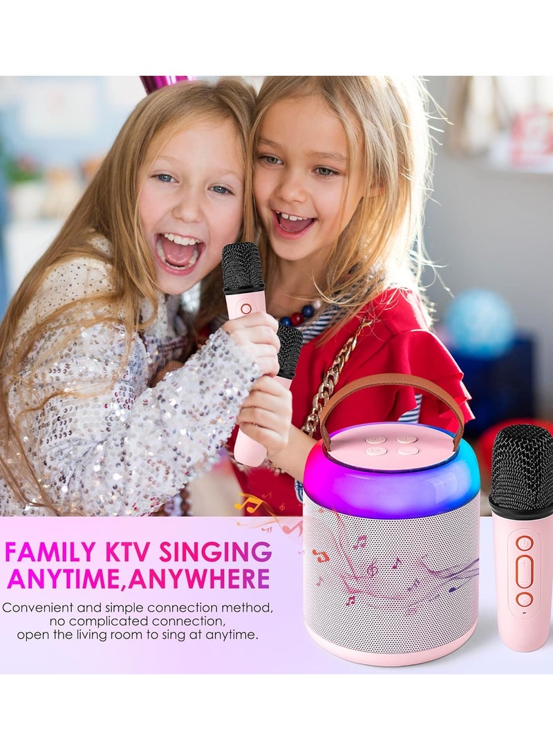 Mini Karaoke Machine with Wireless Microphone for Kids Adults, Portable Bluetooth Speaker Toy for 2-12 Years Old Girls and Boys, Perfect for Birthday Gift and Home Party - Image 2