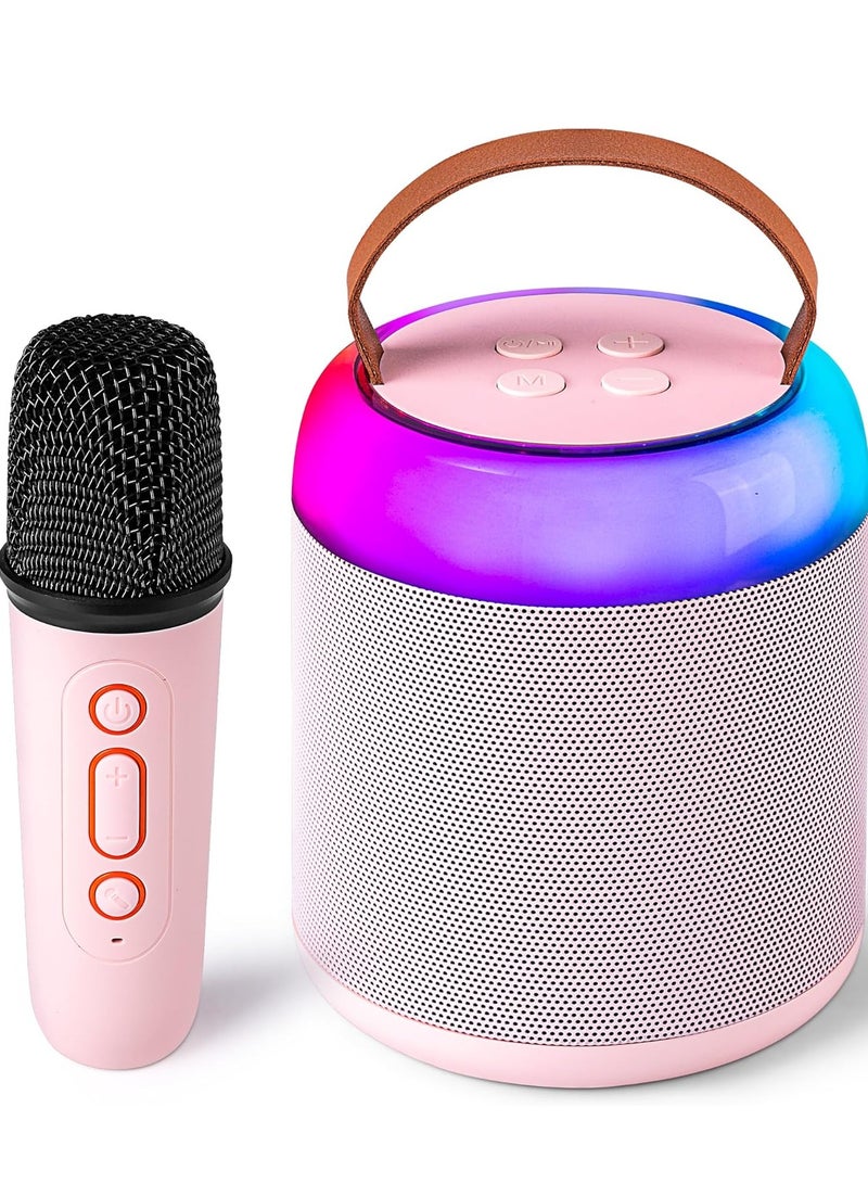 Mini Karaoke Machine with Wireless Microphone for Kids Adults, Portable Bluetooth Speaker Toy for 2-12 Years Old Girls and Boys, Perfect for Birthday Gift and Home Party - Image 1