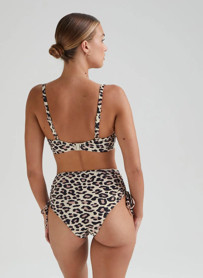 Matalan Brown Animal Print Bikini Bottoms