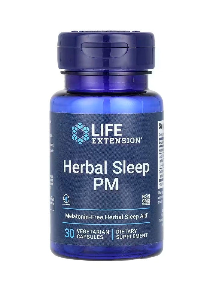 Life Extension Herbal Sleep PM, 30 Vegetarian Capsules - Image 1