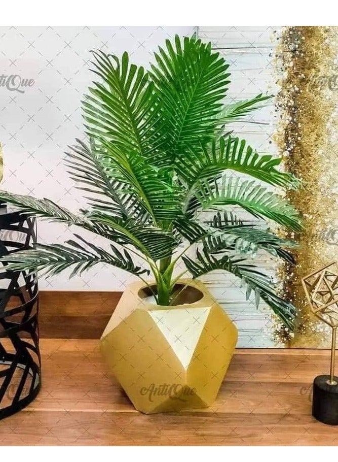 Generic Artificial areca tree with elegant golden pot  - Image 1