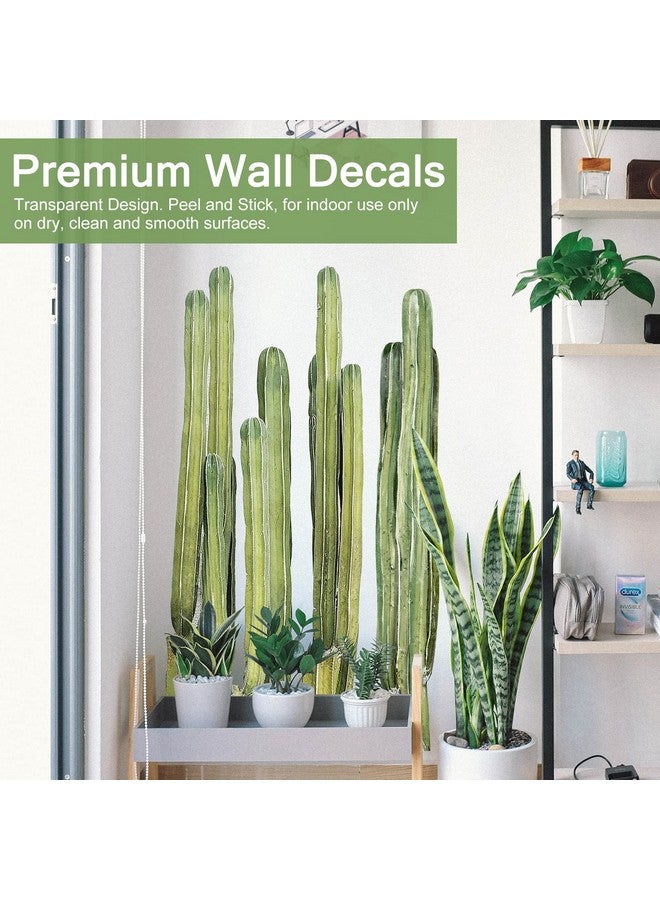 iinuu Cactus Wall Decals Peel and Stick, 11 x 35 Inch Cactus Wall Stickers for Bedroom, Vinyl Cactus Wall Decals for Living Room Nursery Office Classroom - Image 2