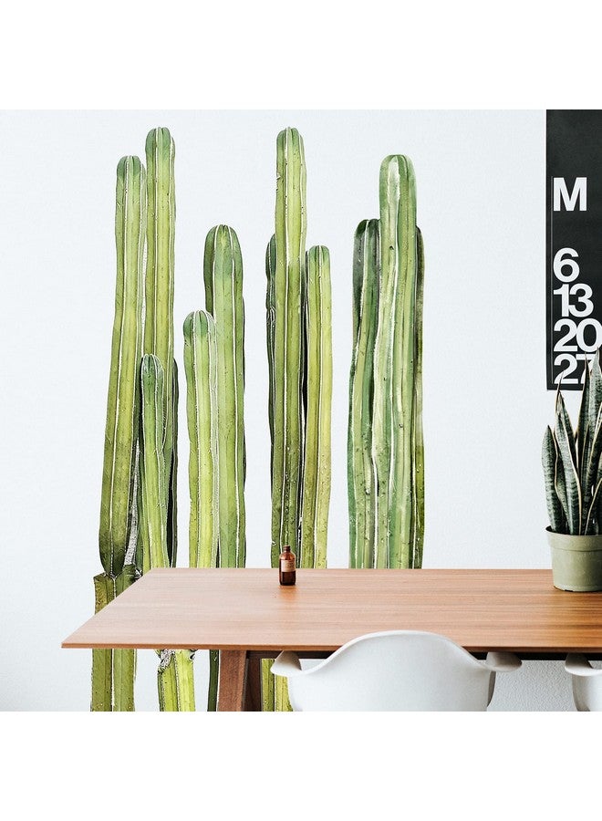 iinuu Cactus Wall Decals Peel and Stick, 11 x 35 Inch Cactus Wall Stickers for Bedroom, Vinyl Cactus Wall Decals for Living Room Nursery Office Classroom - Image 1