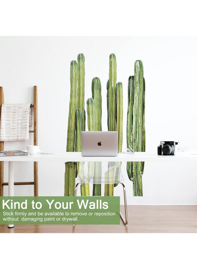 iinuu Cactus Wall Decals Peel and Stick, 11 x 35 Inch Cactus Wall Stickers for Bedroom, Vinyl Cactus Wall Decals for Living Room Nursery Office Classroom - Image 4